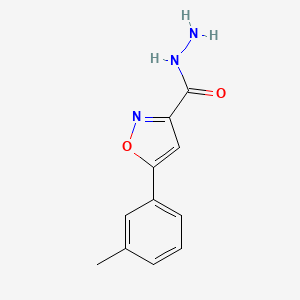 molecular formula C11H11N3O2 B3088978 5-m-Tolyl-isoxazole-3-carboxylic acid hydrazide CAS No. 1188053-62-4