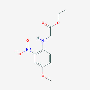 molecular formula C11H14N2O5 B3088985 Ethyl N-(4-methoxy-2-nitrophenyl)glycinate CAS No. 118807-82-2