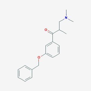 molecular formula C19H23NO2 B030890 1-(3-(苄氧基)苯基)-3-(二甲氨基)-2-甲基丙烷-1-酮 CAS No. 41489-62-7