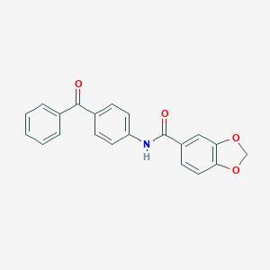 N-(4-benzoylphenyl)-1,3-benzodioxole-5-carboxamide