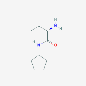molecular formula C10H20N2O B3089037 (2S)-2-amino-N-cyclopentyl-3-methylbutanamide CAS No. 1188530-96-2