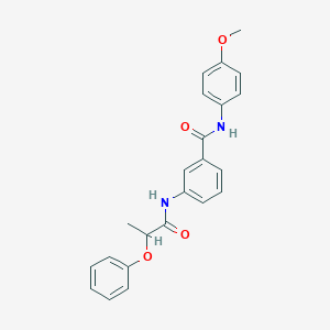 molecular formula C23H22N2O4 B308907 N-(4-methoxyphenyl)-3-[(2-phenoxypropanoyl)amino]benzamide 