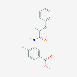molecular formula C17H16ClNO4 B308908 Methyl 4-chloro-3-[(2-phenoxypropanoyl)amino]benzoate 