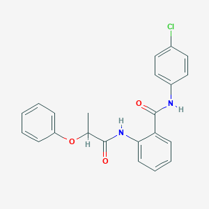 molecular formula C22H19ClN2O3 B308911 N-(4-chlorophenyl)-2-[(2-phenoxypropanoyl)amino]benzamide 
