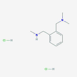 molecular formula C11H20Cl2N2 B3089110 二盐酸{2-[(二甲氨基)甲基]苄基}甲胺 CAS No. 1189880-37-2