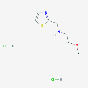 molecular formula C7H14Cl2N2OS B3089133 (2-Methoxyethyl)(1,3-thiazol-2-ylmethyl)amine dihydrochloride CAS No. 1189981-66-5