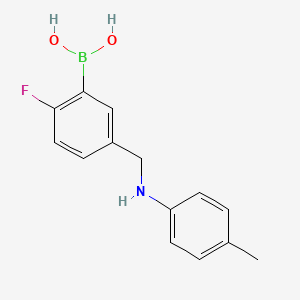 (2-Fluoro-5-((p-tolylamino)methyl)phenyl)boronic acid