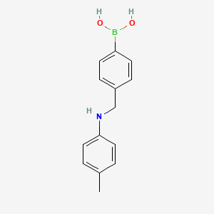 molecular formula C14H16BNO2 B3089147 (4-((p-Tolylamino)methyl)phenyl)boronic acid CAS No. 1190095-11-4