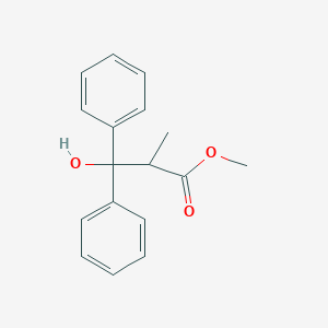 molecular formula C17H18O3 B3089149 Methyl 3-hydroxy-2-methyl-3,3-diphenylpropanoate CAS No. 119020-91-6