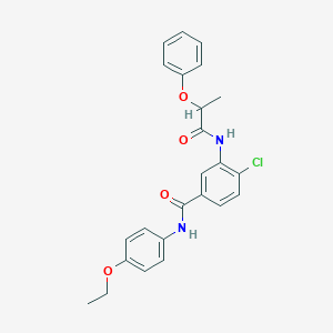 molecular formula C24H23ClN2O4 B308915 4-chloro-N-(4-ethoxyphenyl)-3-[(2-phenoxypropanoyl)amino]benzamide 