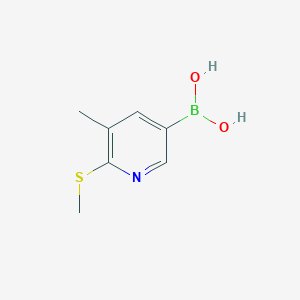 molecular formula C7H10BNO2S B3089156 3-甲基-2-(甲硫基)吡啶-5-硼酸 CAS No. 1190206-49-5