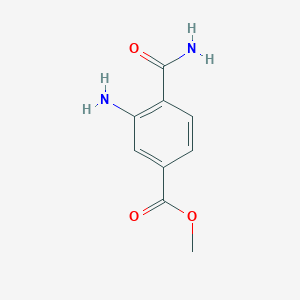 molecular formula C9H10N2O3 B3089157 Methyl 3-amino-4-carbamoylbenzoate CAS No. 1190216-41-1