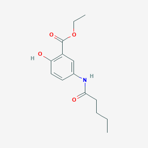 molecular formula C14H19NO4 B308918 Ethyl 2-hydroxy-5-(pentanoylamino)benzoate 