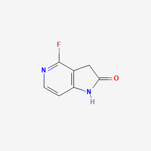 molecular formula C7H5FN2O B3089186 4-氟-5-氮杂-2-氧吲哚 CAS No. 1190312-66-3