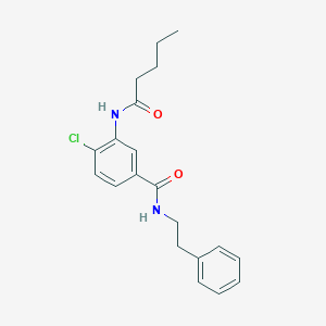 molecular formula C20H23ClN2O2 B308919 4-chloro-3-(pentanoylamino)-N-(2-phenylethyl)benzamide 