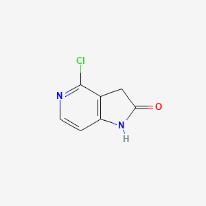molecular formula C7H5ClN2O B3089194 4-Chloro-1,3-dihydro-2H-pyrrolo[3,2-C]pyridin-2-one CAS No. 1190313-48-4