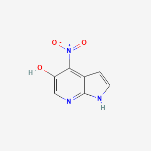 molecular formula C7H5N3O3 B3089197 4-nitro-1H-pyrrolo[2,3-b]pyridin-5-ol CAS No. 1190318-01-4