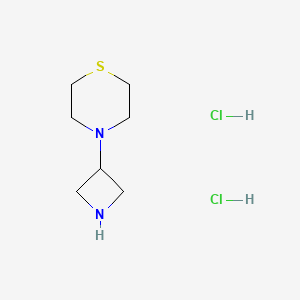 molecular formula C7H16Cl2N2S B3089208 4-氮杂环-3-基硫代吗啉二盐酸盐 CAS No. 1190320-91-2
