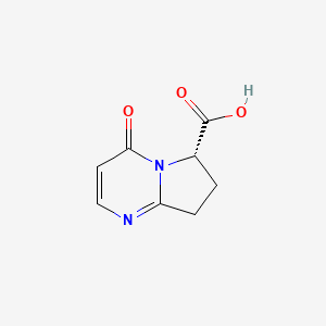 molecular formula C8H8N2O3 B3089219 (S)-4-Oxo-4,6,7,8-tetrahydropyrrolo[1,2-a]pyrimidine-6-carboxylic acid CAS No. 1190392-22-3
