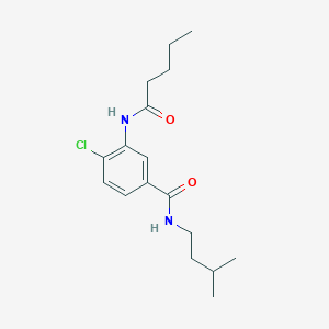 molecular formula C17H25ClN2O2 B308922 4-chloro-N-isopentyl-3-(pentanoylamino)benzamide 