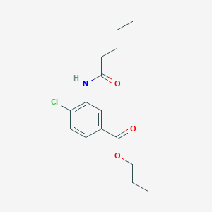 molecular formula C15H20ClNO3 B308923 Propyl 4-chloro-3-(pentanoylamino)benzoate 