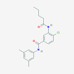 molecular formula C20H23ClN2O2 B308924 4-chloro-N-(3,5-dimethylphenyl)-3-(pentanoylamino)benzamide 