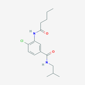molecular formula C16H23ClN2O2 B308927 4-chloro-N-isobutyl-3-(pentanoylamino)benzamide 