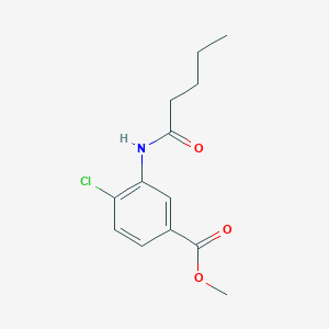 molecular formula C13H16ClNO3 B308929 Methyl 4-chloro-3-(pentanoylamino)benzoate 