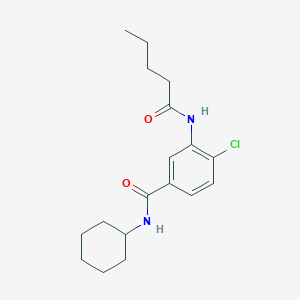 molecular formula C18H25ClN2O2 B308930 4-chloro-N-cyclohexyl-3-(pentanoylamino)benzamide 