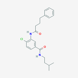 molecular formula C22H27ClN2O2 B308932 4-chloro-N-isopentyl-3-[(4-phenylbutanoyl)amino]benzamide 