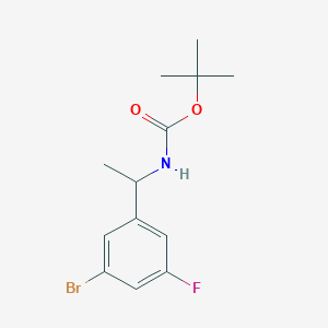 molecular formula C13H17BrFNO2 B3089329 Tert-butyl [1-(3-bromo-5-fluorophenyl)ethyl]carbamate CAS No. 1191908-57-2