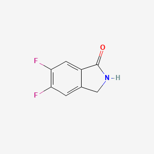 molecular formula C8H5F2NO B3089333 5,6-二氟-2,3-二氢-1H-异吲哚-1-酮 CAS No. 1192040-50-8