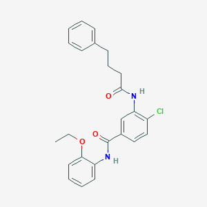 molecular formula C25H25ClN2O3 B308935 4-chloro-N-(2-ethoxyphenyl)-3-[(4-phenylbutanoyl)amino]benzamide 