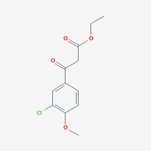 molecular formula C12H13ClO4 B3089350 Ethyl 3-(3-chloro-4-methoxyphenyl)-3-oxopropanoate CAS No. 1192136-17-6