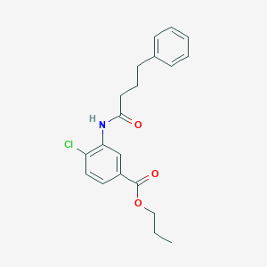 molecular formula C20H22ClNO3 B308936 Propyl 4-chloro-3-[(4-phenylbutanoyl)amino]benzoate 