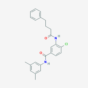 molecular formula C25H25ClN2O2 B308937 4-chloro-N-(3,5-dimethylphenyl)-3-[(4-phenylbutanoyl)amino]benzamide 