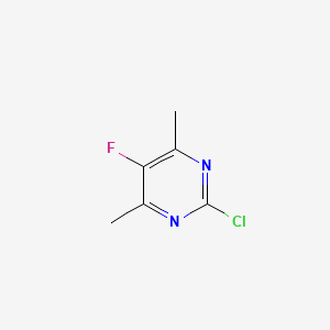 molecular formula C6H6ClFN2 B3089380 2-Chloro-5-fluoro-4,6-dimethylpyrimidine CAS No. 1192479-36-9