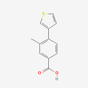 molecular formula C12H10O2S B3089389 3-Methyl-4-(thiophen-3-YL)benzoic acid CAS No. 1192547-90-2