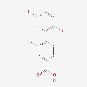 molecular formula C14H10F2O2 B3089400 4-(2,5-二氟苯基)-3-甲基苯甲酸 CAS No. 1192548-31-4