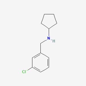 molecular formula C12H16ClN B3089407 N-[(3-chlorophenyl)methyl]cyclopentanamine CAS No. 119287-24-0