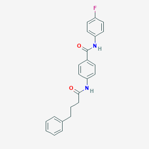 N-(4-fluorophenyl)-4-[(4-phenylbutanoyl)amino]benzamide