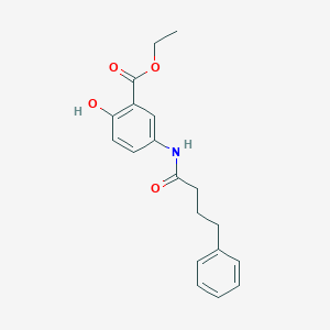 molecular formula C19H21NO4 B308944 Ethyl 2-hydroxy-5-[(4-phenylbutanoyl)amino]benzoate 
