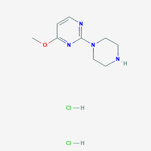 molecular formula C9H16Cl2N4O B3089446 盐酸 4-甲氧基-2-(哌嗪-1-基)嘧啶 CAS No. 1193389-74-0