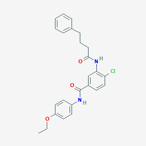 molecular formula C25H25ClN2O3 B308947 4-chloro-N-(4-ethoxyphenyl)-3-[(4-phenylbutanoyl)amino]benzamide 