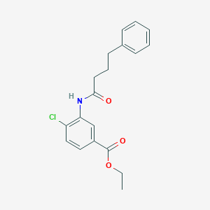 molecular formula C19H20ClNO3 B308948 Ethyl 4-chloro-3-[(4-phenylbutanoyl)amino]benzoate 