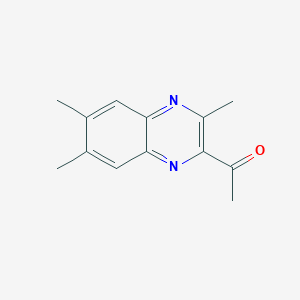 molecular formula C13H14N2O B3089488 1-(3,6,7-Trimethylquinoxaline-2-yl)ethanone CAS No. 119426-76-5