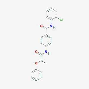 molecular formula C22H19ClN2O3 B308949 N-(2-chlorophenyl)-4-[(2-phenoxypropanoyl)amino]benzamide 