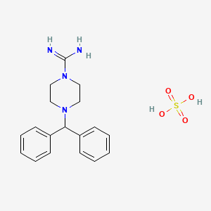 molecular formula C18H24N4O4S B3089502 4-(Diphenylmethyl)piperazine-1-carboximidamide sulfate CAS No. 1194681-57-6