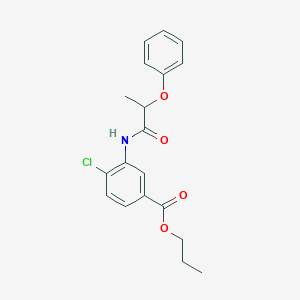 molecular formula C19H20ClNO4 B308951 Propyl 4-chloro-3-[(2-phenoxypropanoyl)amino]benzoate 