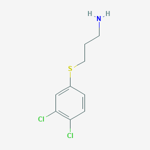 molecular formula C9H11Cl2NS B3089515 3-(3,4-Dichlorophenylthio) propan-1-amine CAS No. 119511-46-5